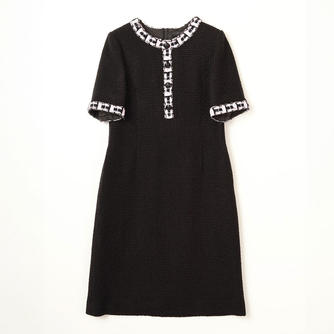 MALHIA KENT ファンシーツイード 半袖ワンピース – 銀座マギー