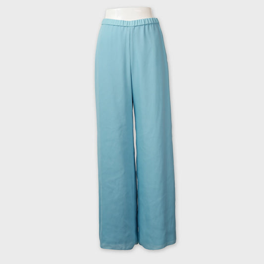 Classic Eleganceサイドスリット入り パステルカラー ワイドパンツ