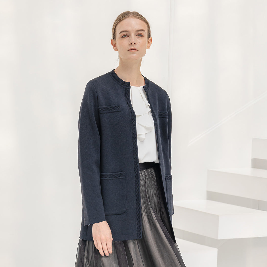 PLATINE ヴィオラ クルーネック ハーフ丈 ジャケット – 銀座マギー公式