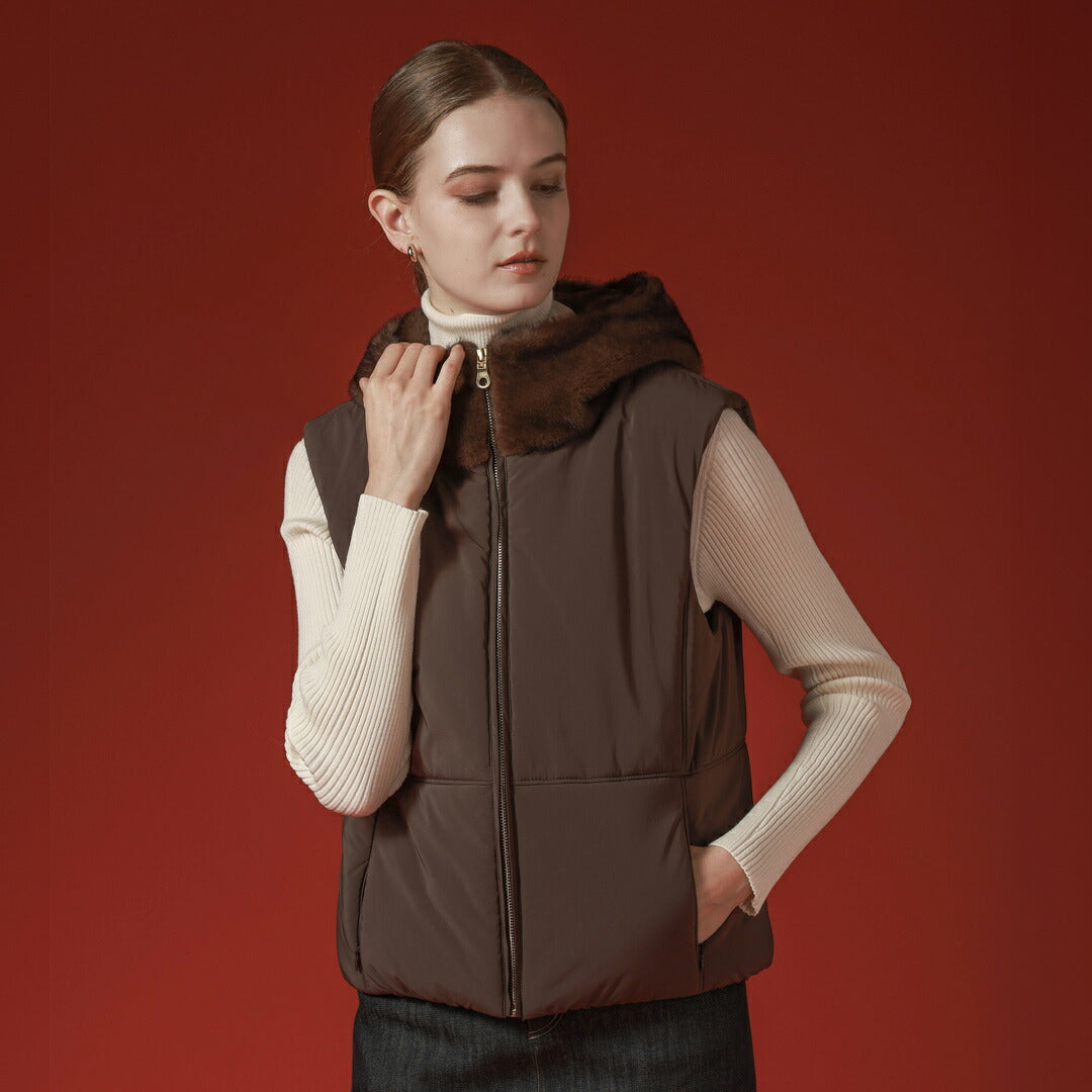 PLATINE ソフトタフタ ファー付 ジレ – 銀座マギー公式通販サイト