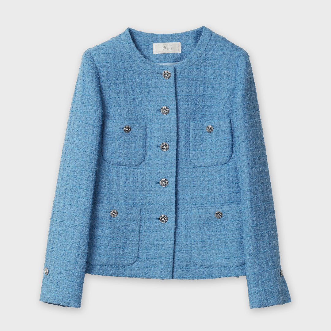 Classic Elegance オリジナルツイード ノーカラージャケット – 銀座