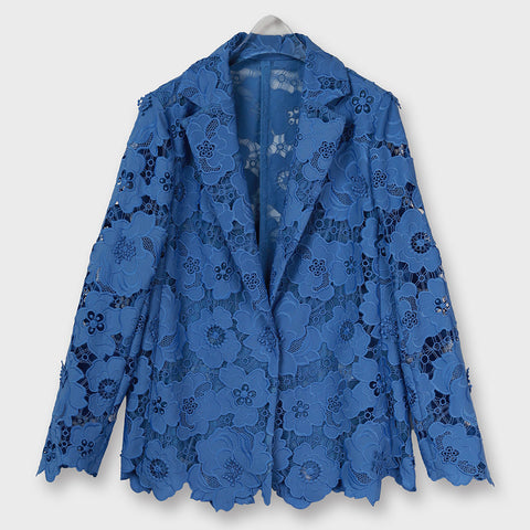 Comfortable Clothes 総レース スカラップ テーラード ジャケット