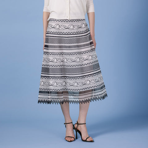 PLATINE Torchon Lace フレア スカート