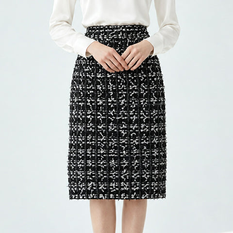 Update Clothing モノトーン ファンシーツイード タイトスカート