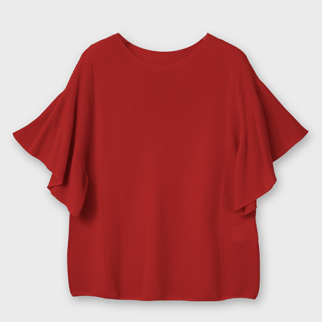 手洗い可】PLATINE Comfortable cotton 袖フリルニット – 銀座マギー