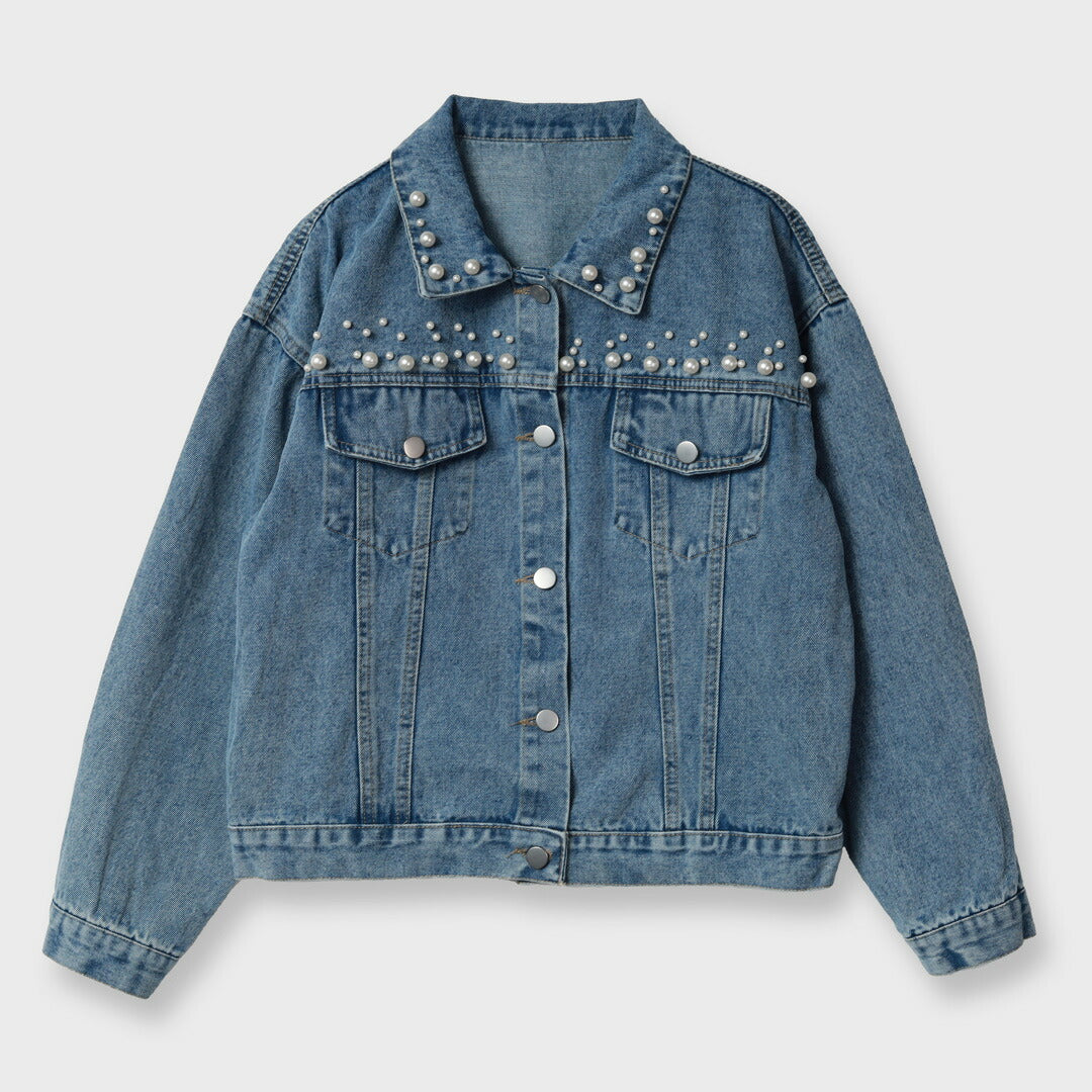 4/11までお値下げ☆YANUK×PARIGOT パール付きデニムジャケット 手洗い可】パール付き デニム ジャケット – 銀座マギー公式通販