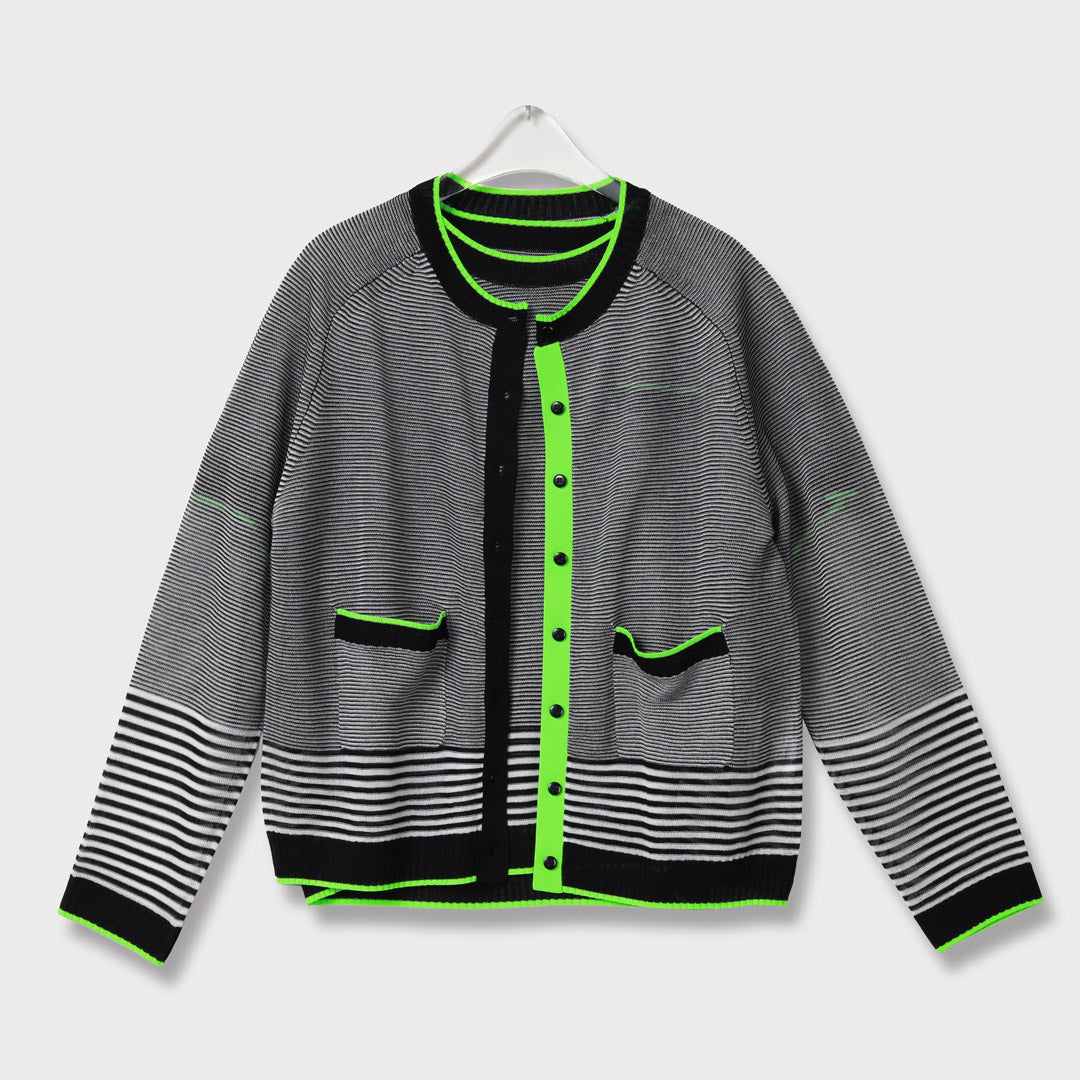 手洗い可】ネオン パイピング ニット アンサンブル – 銀座マギー公式