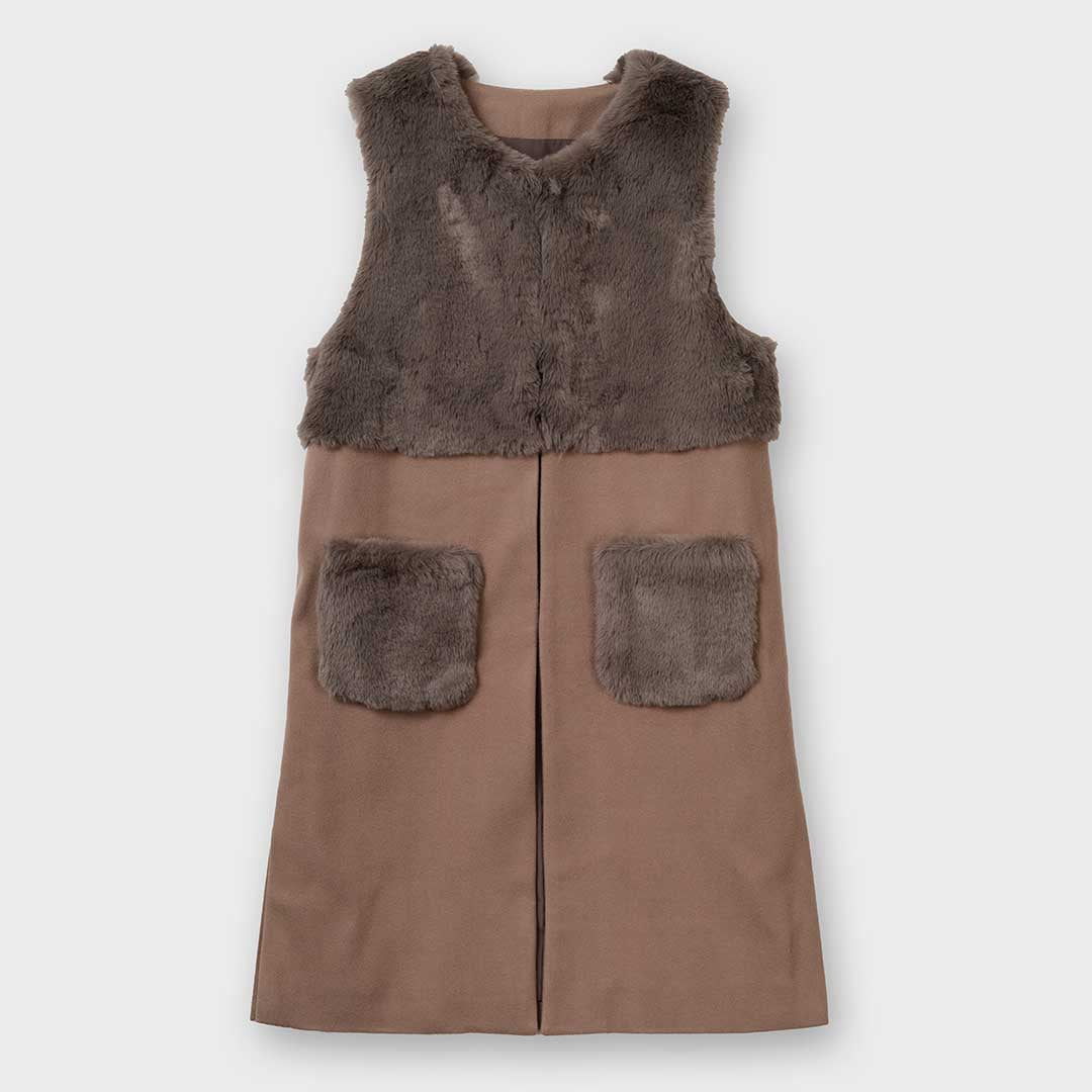 ポケット エコファー ロングジレ – 銀座マギー公式通販サイト