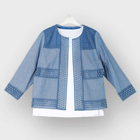 【手洗い可】レースジャケットアンサンブル