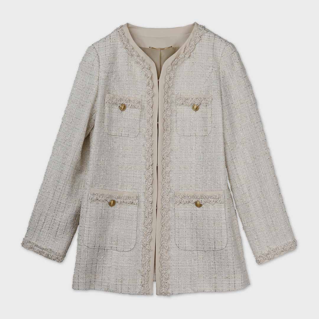 PLATINEフラッグモールツイードロングジャケット – 銀座マギー公式通販