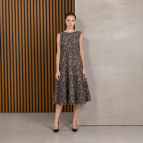 PLATINE ボタニカル オパール フレア ワンピース