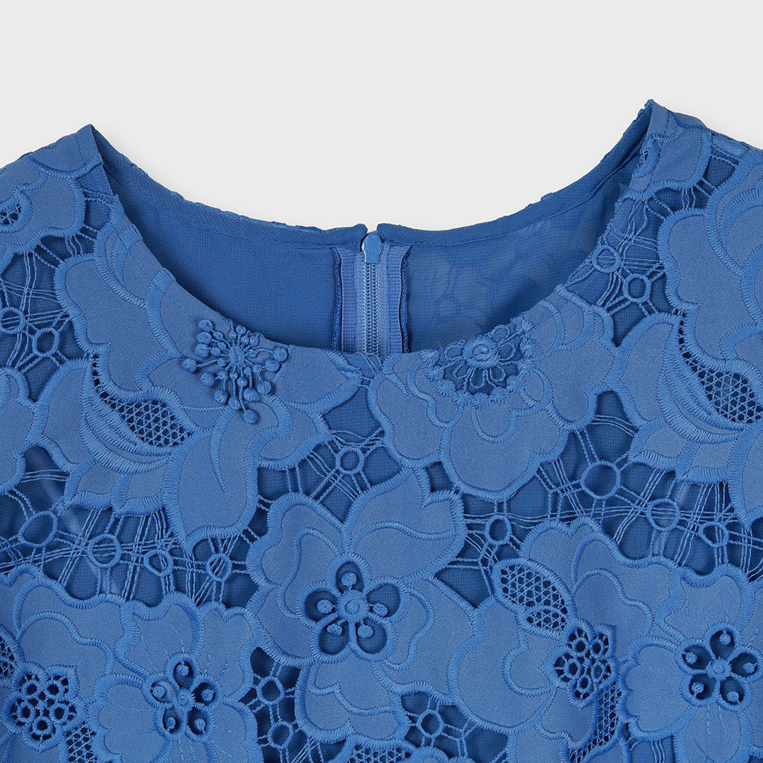 Comfortable Clothes 総レース スカラップ Aライン ワンピース – 銀座