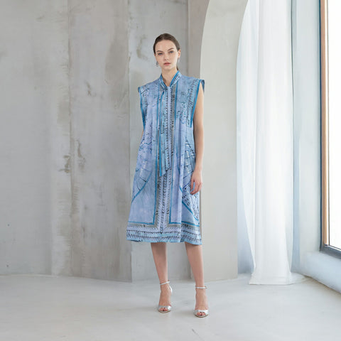 Comfortable Clothes パネル柄ワンピース