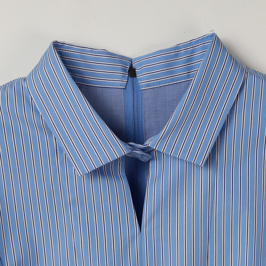 Comfortable Clothes クラシック フィット＆フレア シャツ ワンピース