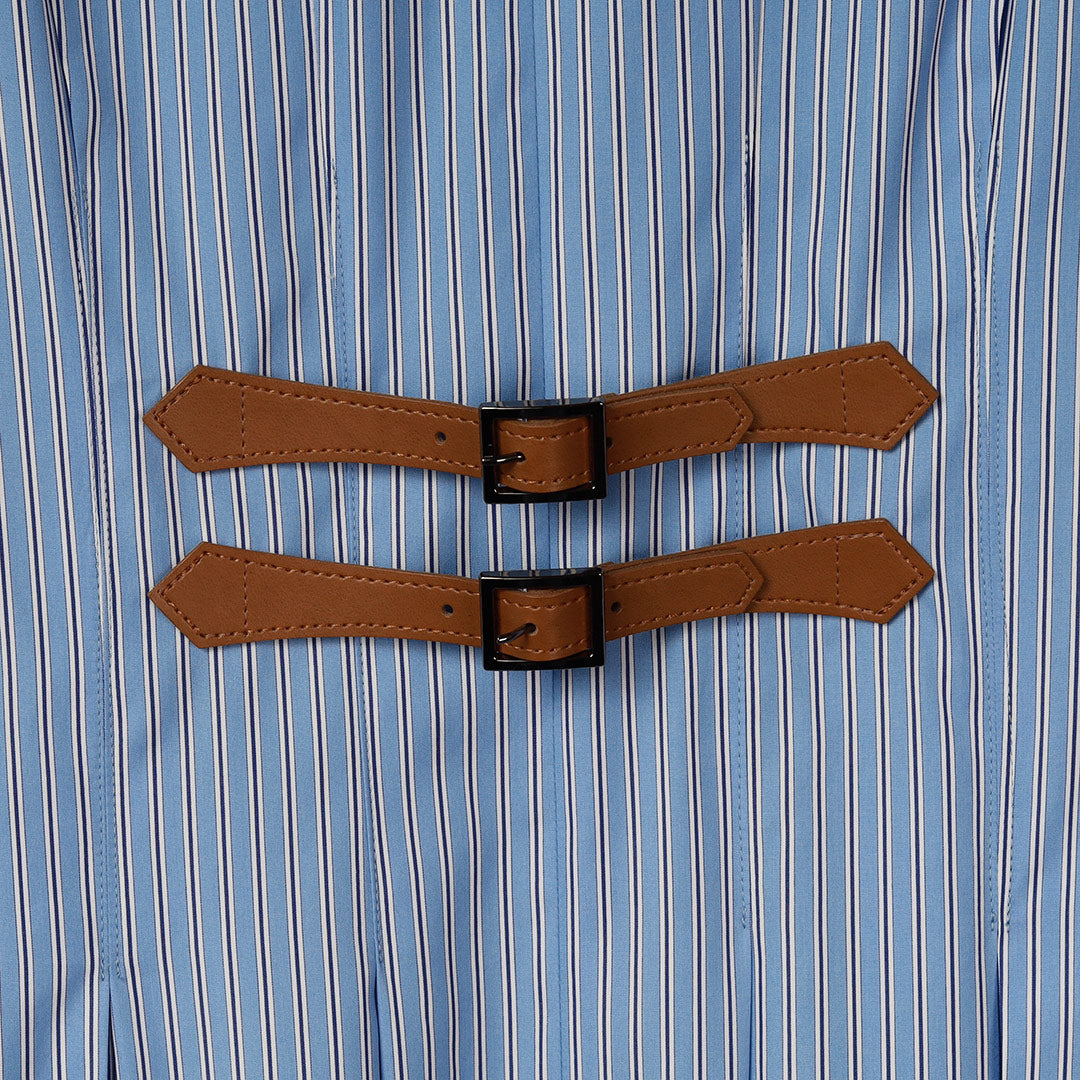 Comfortable Clothes クラシック フィット＆フレア シャツ ワンピース