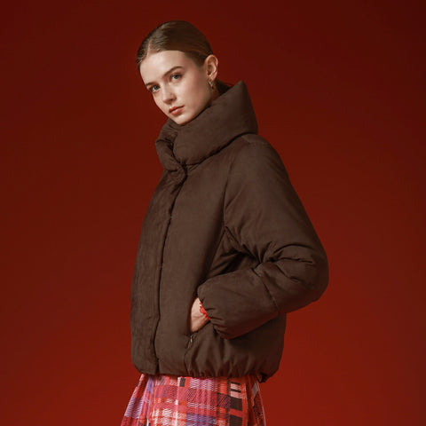 PLATINE brushed satinショートブルゾン