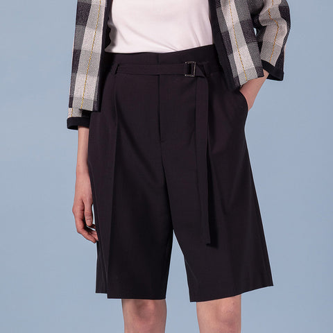 【手洗い可】PLATINE ハイウエスト ショートパンツ