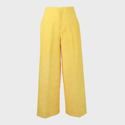 【手洗い可】オックス素材ワイドパンツ