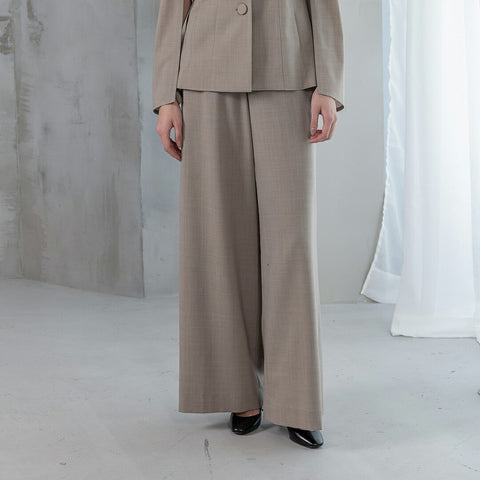 New Standard & New Basic ウール混 ワイドパンツ