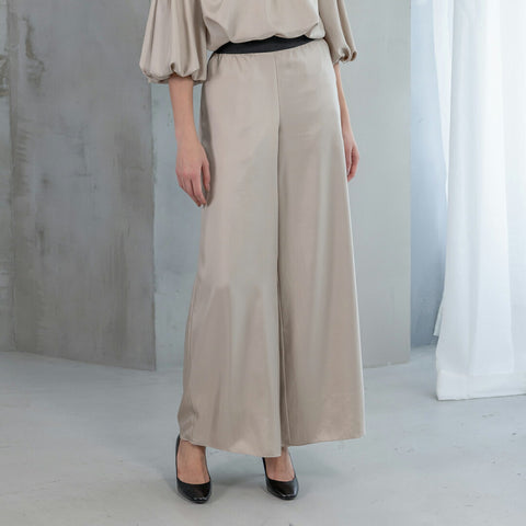New Standard & New Basic リラックスウエスト ワイドパンツ
