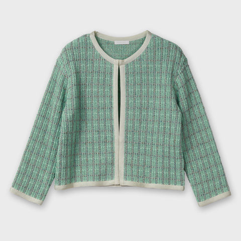 PLATINE Knit fancy tweed クルー ジャケット