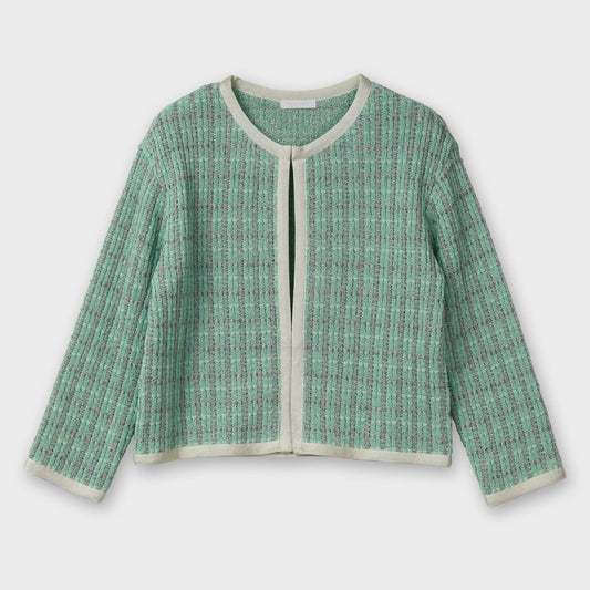 PLATINE Knit fancy tweed クルー ジャケット