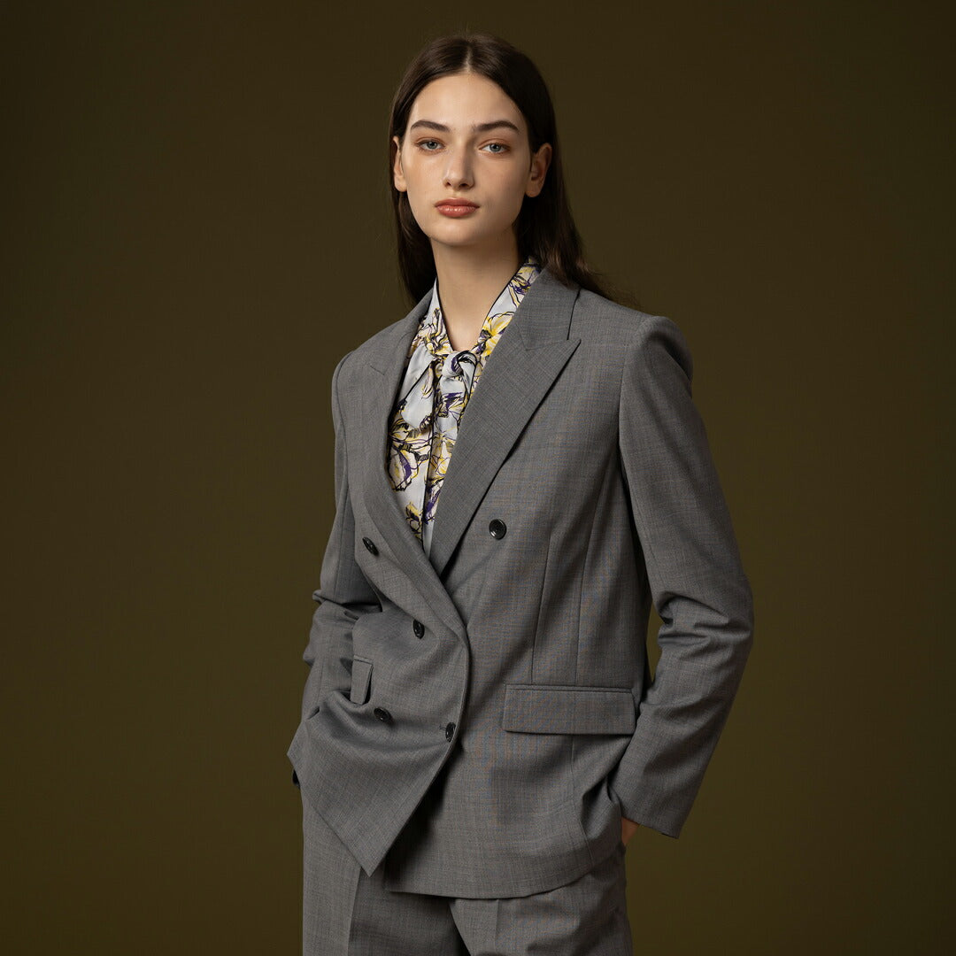 K08514）銀座マギー Michele BINDA シルク100％ ジャケット K08514）銀座マギー Michele BINDA シルク100％ ジャケット