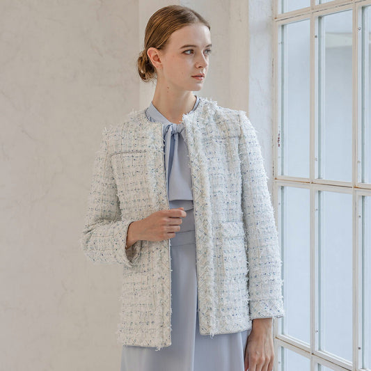 PLATINE Papillon tweed ロングジャケット