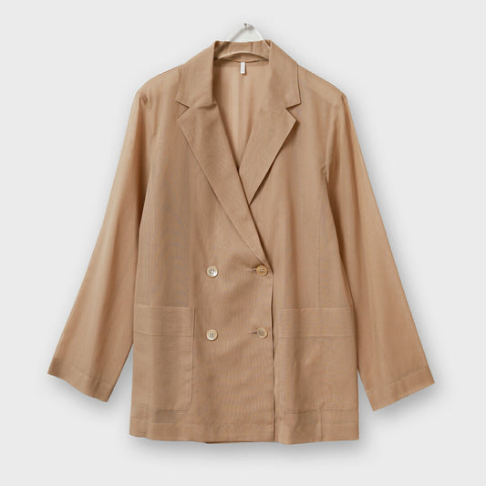 【手洗い可】PLATINE Sheer cotton　テーラードジャケット