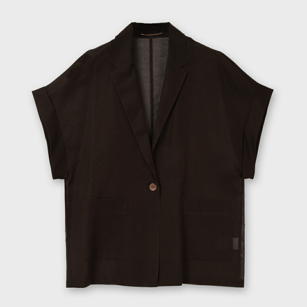 手洗い可】PLATINE Sheer cotton フレンチスリーブ ジャケット – 銀座