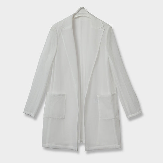 ポリエステルメッシュ ロング ジャケット