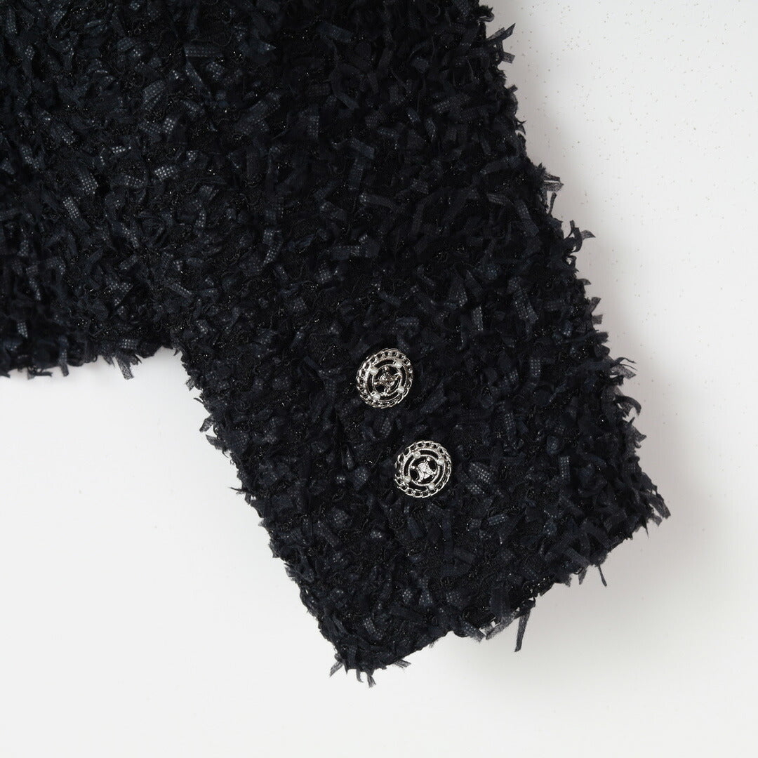 Classic Elegance ファンシーツイード ノーカラージャケット