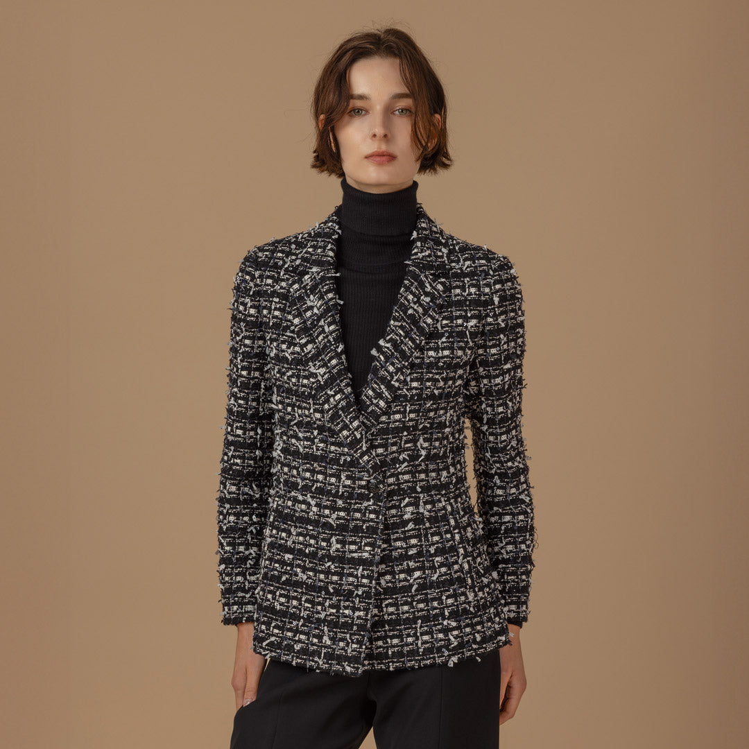 Update Clothing モノトーン ファンシーツイード ダブルブレスト