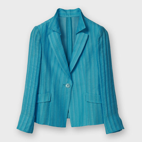 Natural Elegance リネン ナイロン ジャガード ジャケット