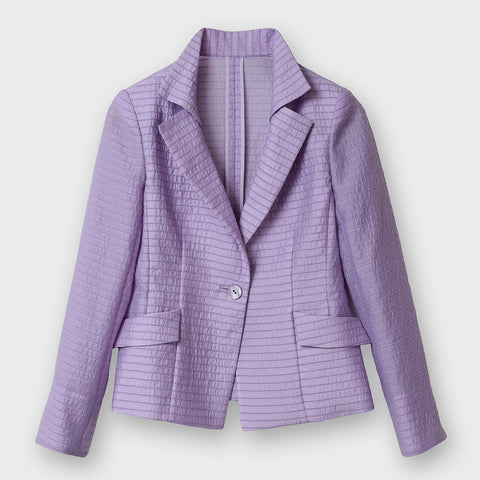 Natural Elegance シースルー ボーダー ジャケット