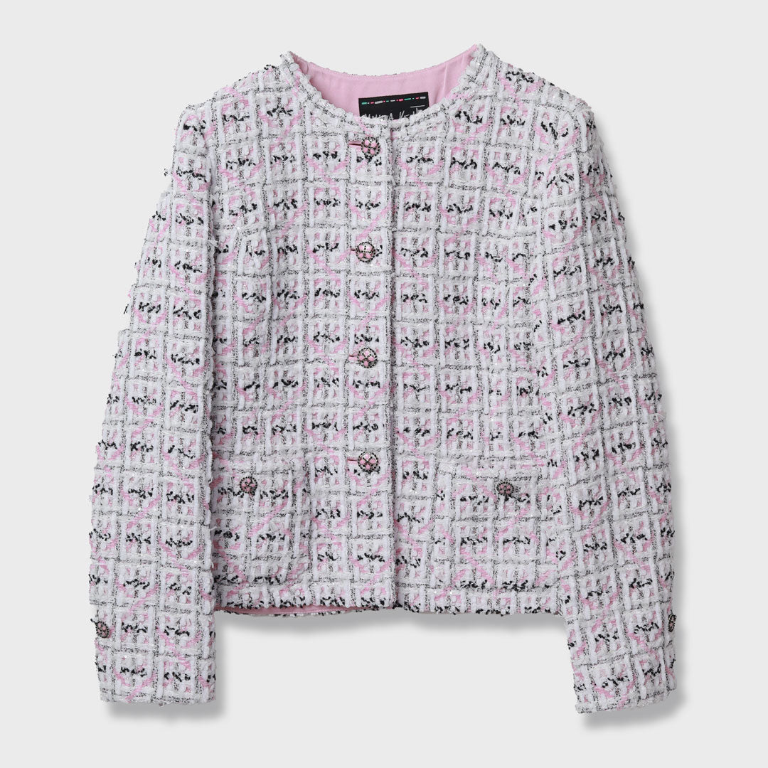 極美品✨MAGGY 銀座マギー マリアケント ツイード ジャケット 42 スター 極美品✨MAGGY 銀座マギー マリアケント ツイード ジャケット 42