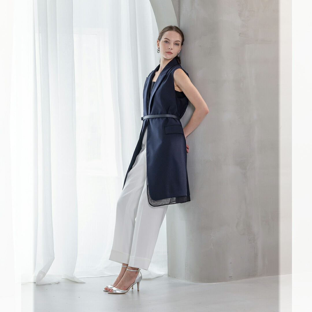 New Standard & New Basic ウール混 襟付き ロング ジレ – 銀座マギー