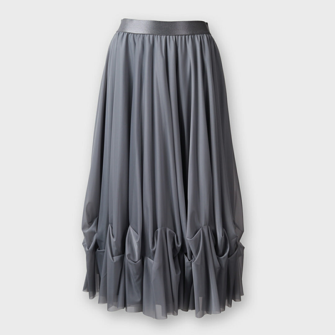 m*y様 【新品】コットンフリルボリュームタックスカート ブラック×ホワイト ♡ pium コットンフリルボリュームタックスカート ♡ コットンフリル