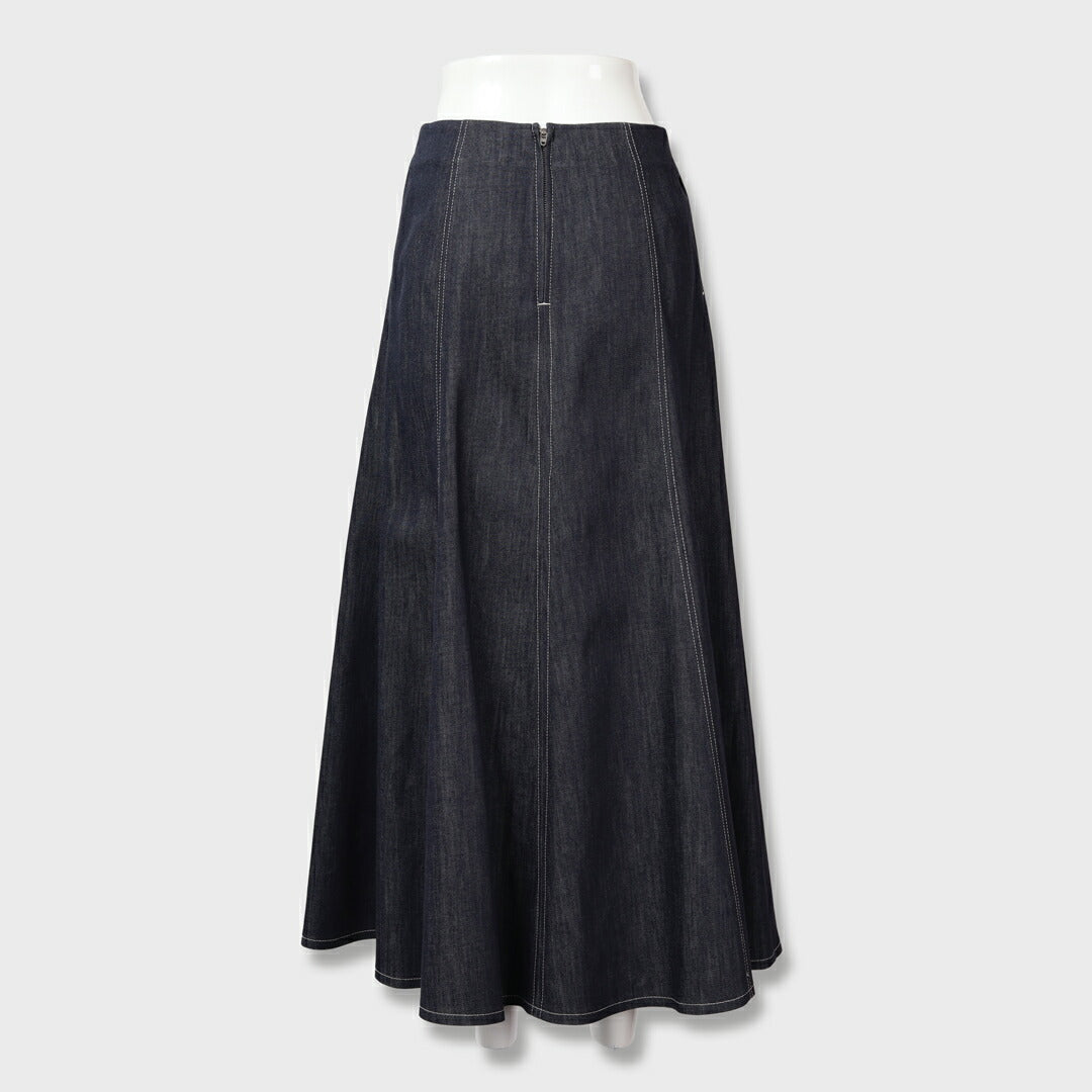 手洗い可】PLATINE ストレッチ デニム フレアスカート – 銀座マギー