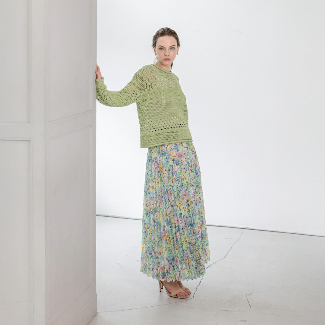 手洗い可】PLATINE Flower garden プリーツ スカート – 銀座マギー公式