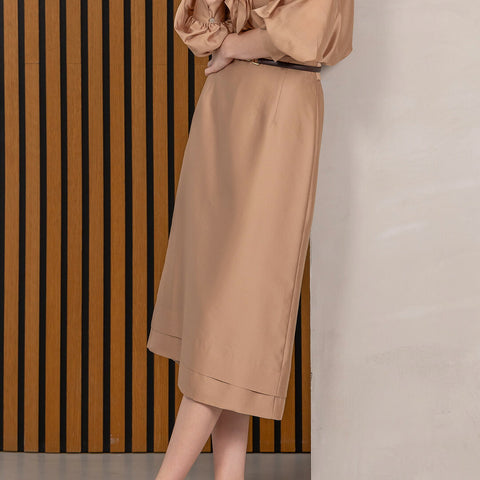 【手洗い可】PLATINE シルキー ブライト タイト スカート