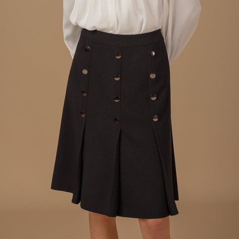 Update Clothing フロントボタン プリーツスカート