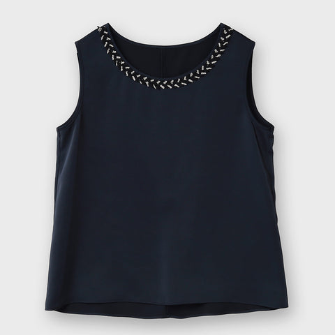 【手洗い可】PLATINE Satin タンクブラウス