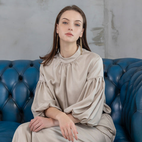 New Standard & New Basic バルーンスリーブ ブラウス