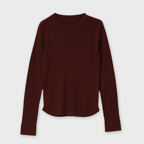 【手洗い可】PLATINE ウーズテッド リブ プルオーバー