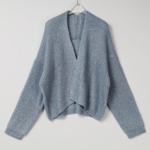 PLATINE スパンコール ニットカーディガン