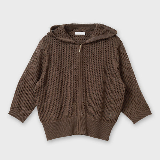 【手洗い可】PLATINE Cotton gima ニット パーカー