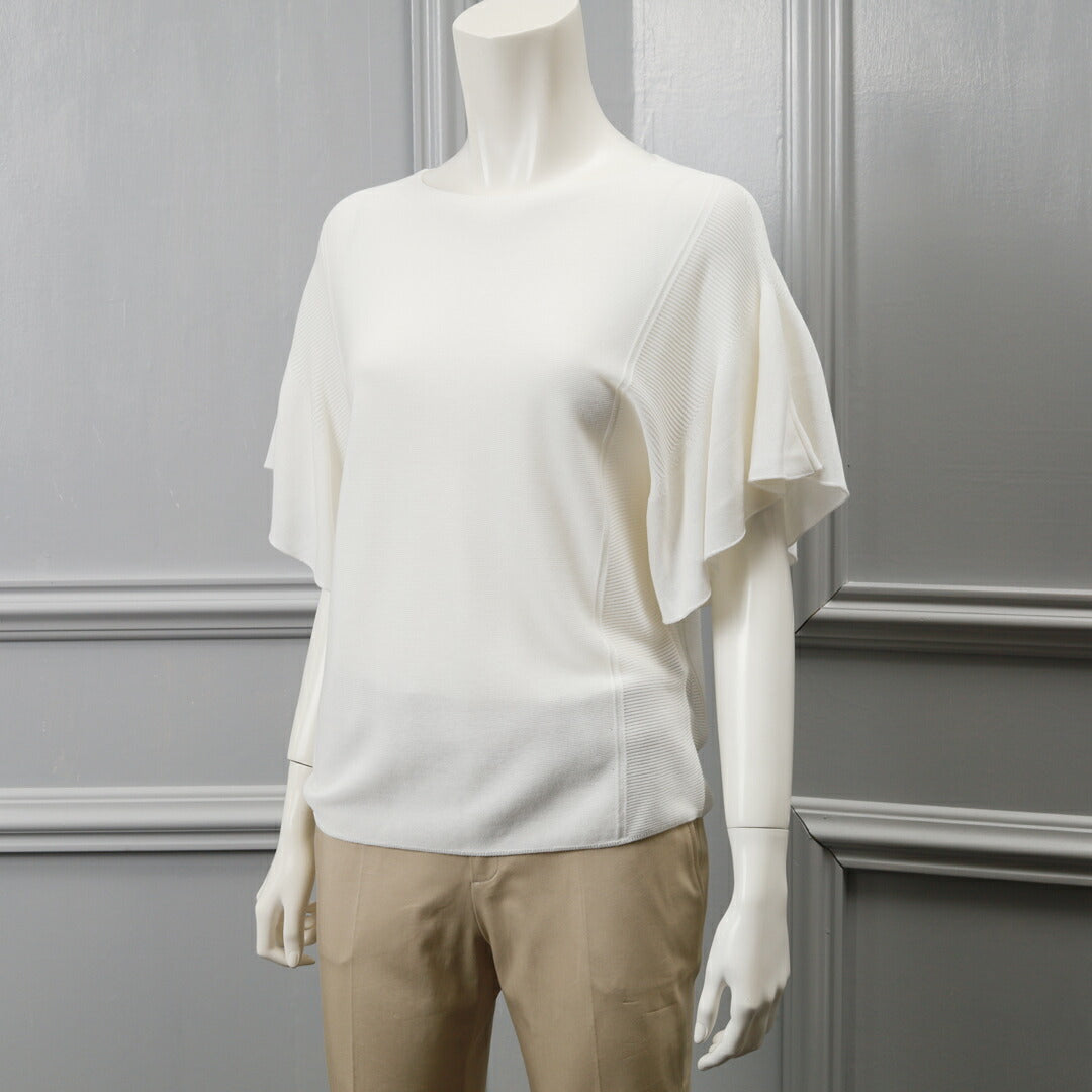 手洗い可】PLATINE Comfortable cotton 袖フリルニット – 銀座マギー