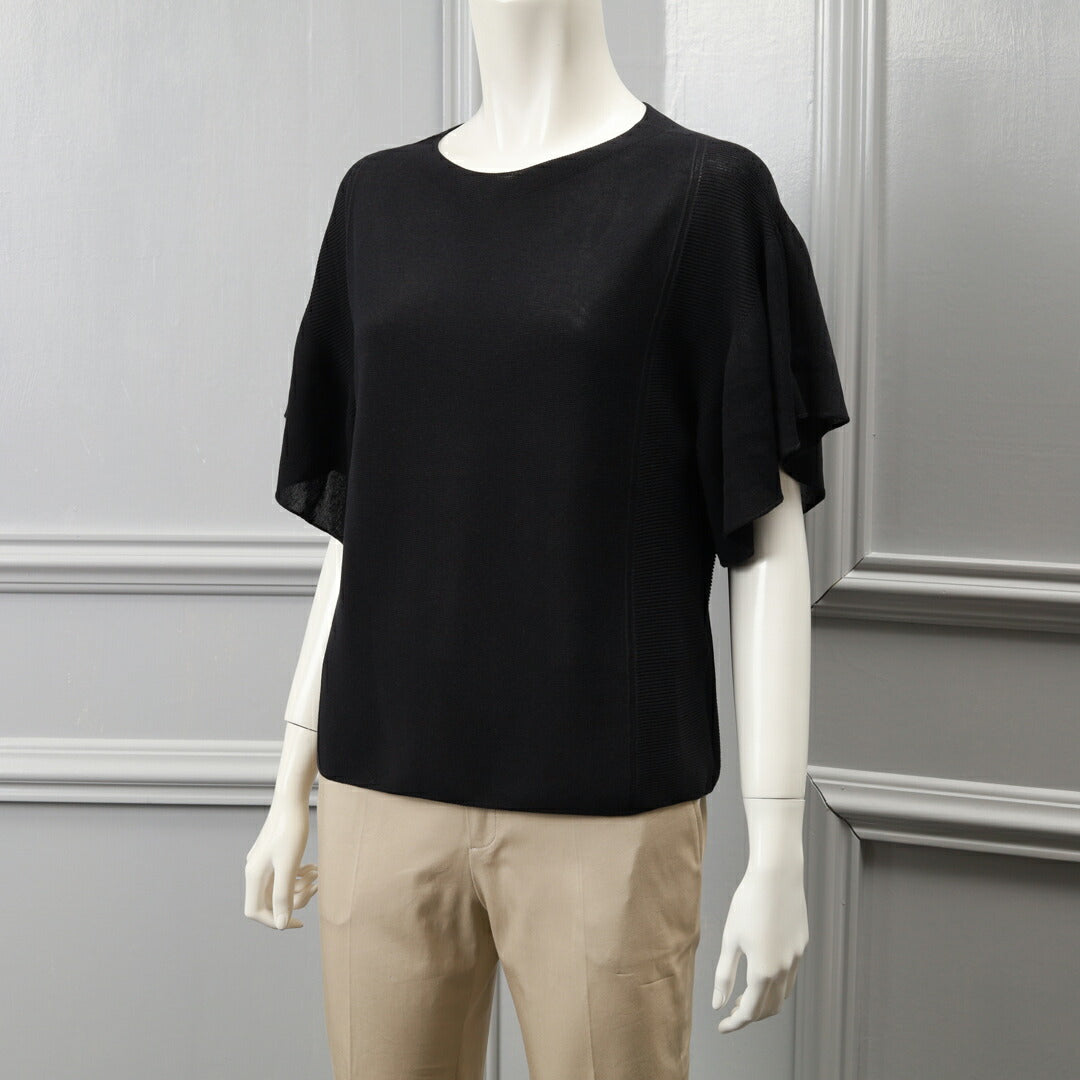 手洗い可】PLATINE Comfortable cotton 袖フリルニット – 銀座マギー