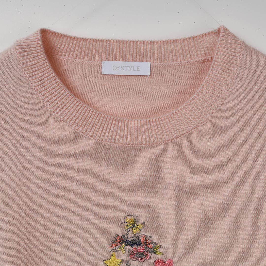 花×星×ハート 刺繍 ニット プルオーバー – 銀座マギー公式通販サイト